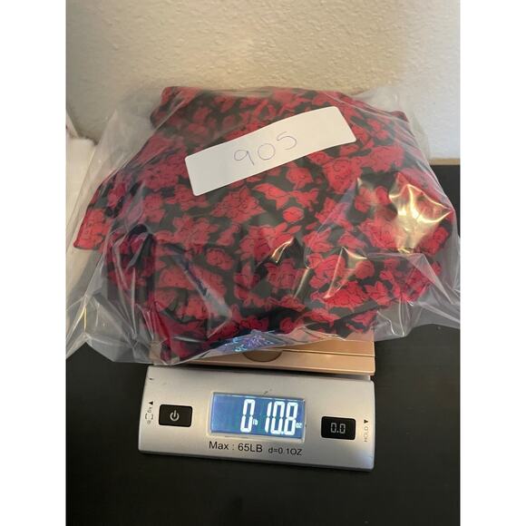 Vintage Womens Kimono Size 14W Red Black Floral Rayon Whimsigoth Fairy 80s - Picture 7 of 7